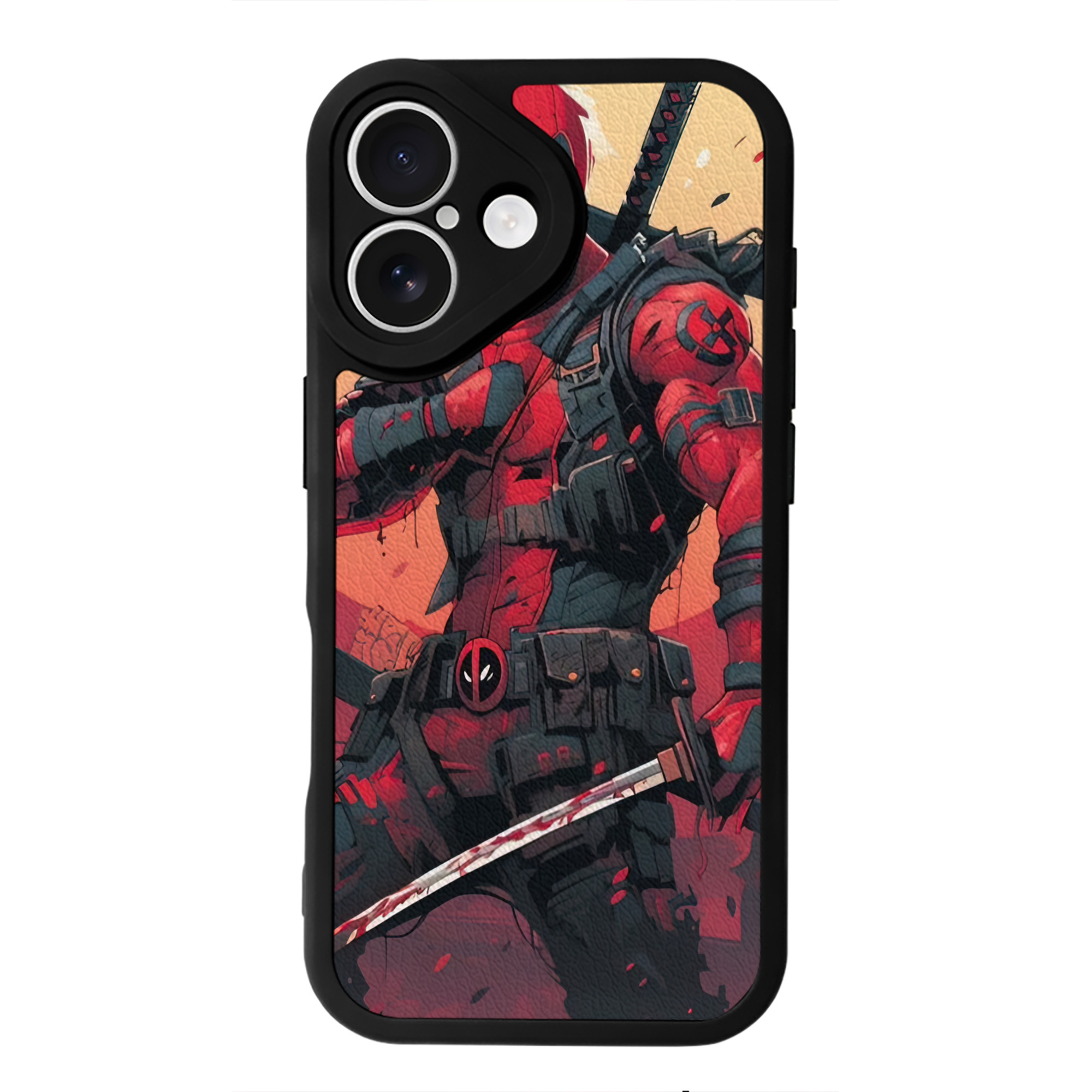 （画像用） Deadpool デッドプール 【iPhone 16シリーズ対応】シリコンスマホケース（レザー調） 材質：シリコン